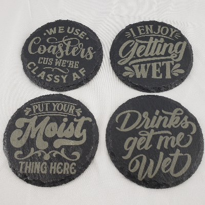 Round Slate Coasters