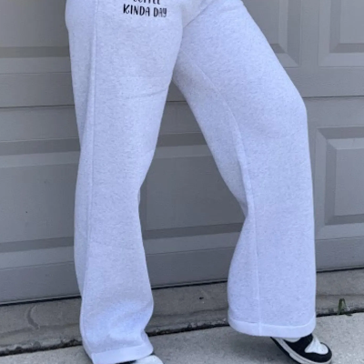 Wide Leg Fleece Sweatpants