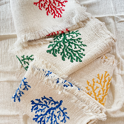 Coral Handmade Towel