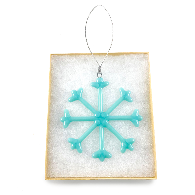 Fused Glass Snowflake Ornament