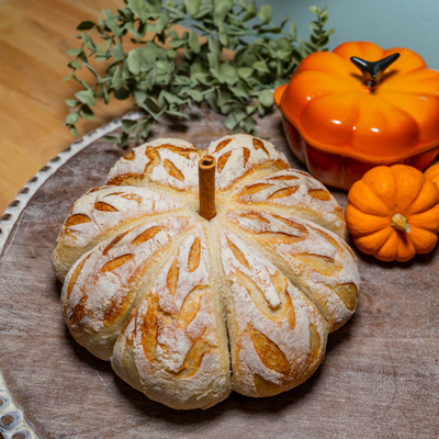 Homemade Sourdough Bread - Pumpkin Shape