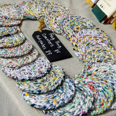 Rag Rug Coasters And Hotplates