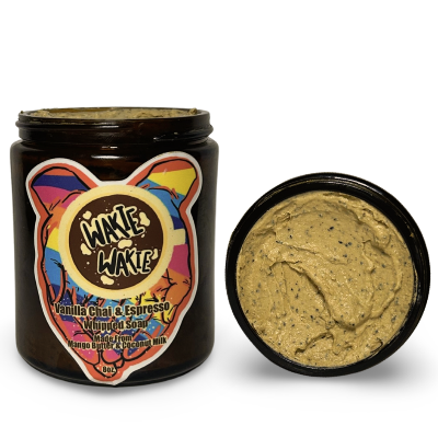 "Wakie Wakie" Whipped Soap Exfoliant- Vanilla Chai & Espresso Beans