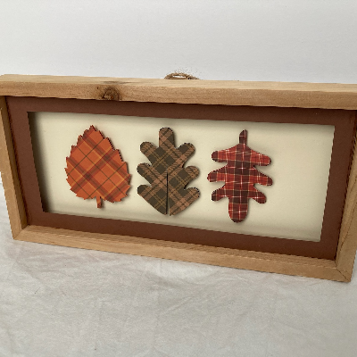Leaves In Shadow Box Frame