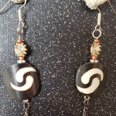 Bone Batik Earrings
