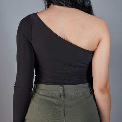 One Shoulder Cut-Out Bodysuit