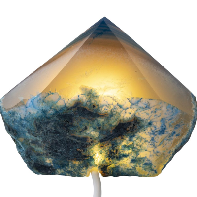 Mini Agate Point Lamp Teal With Led Usb