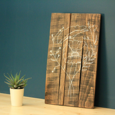 Poppy Bouquet 11"X19"