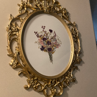 Pressed Flowers In Antique Frames