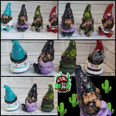 Hand-Painted Mini Gnomes