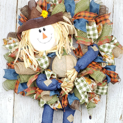Fall Scarecrow Wreath
