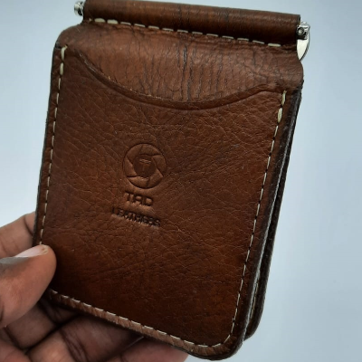 Leather Money Clip Cardholder