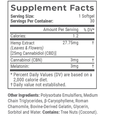 Sleep Softgels + Melatonin - 0.0% Thc