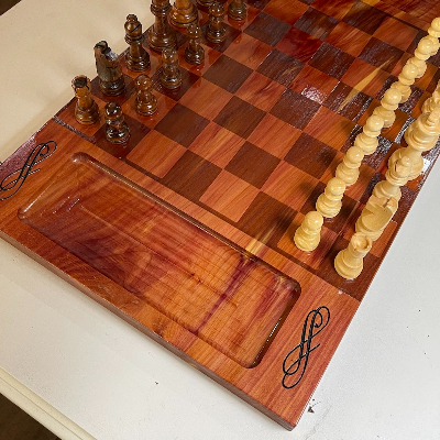 Handrcrafted Cedar Chessboard