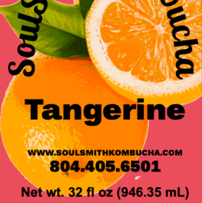 Soulsmith Tangerine Kombucha 32 Oz.