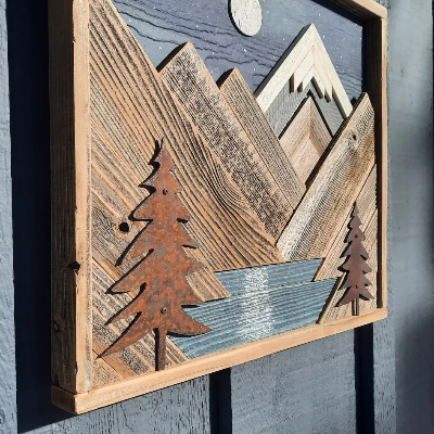 Mountain Lake-Moon Reflection