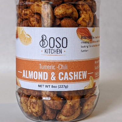 Turmeric-Chili Almonds & Cashew, 8 Oz Jar