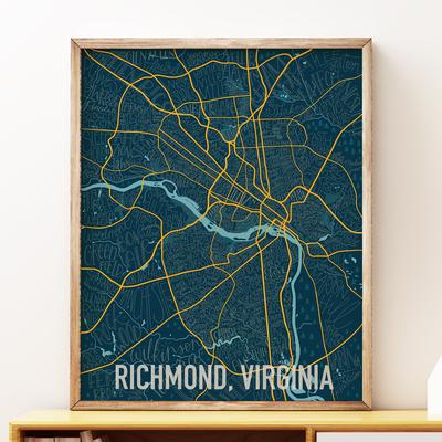 8x10, 11x14, 16x20 Prints - Richmond Map