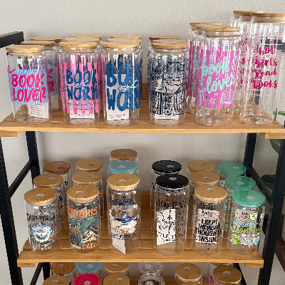 Bookish Glass Cup - Designs Vary