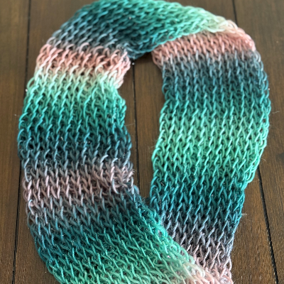 Knitted Beanie And Infinity Scrarfb