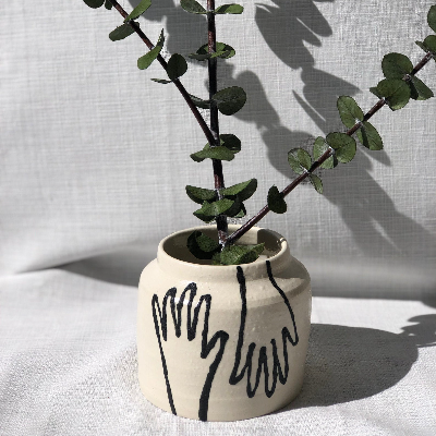 Ceramic Vase With Hands