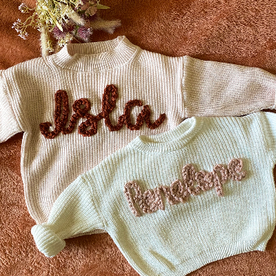 Custom Name Embroidered Toddler Sweater