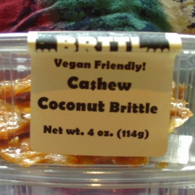 Cashew Coconut ...Brttl... Vegan Organic Sugar
