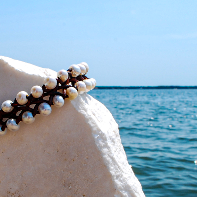 Pearl & Leather Bracelet