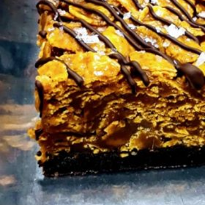 Chocolate Brownie With Caramel Salted Crunch