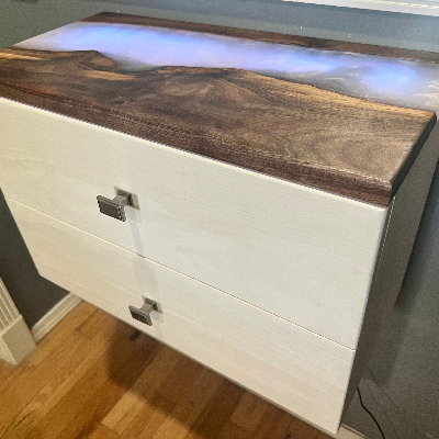 Epoxy Double Floating Nightstand