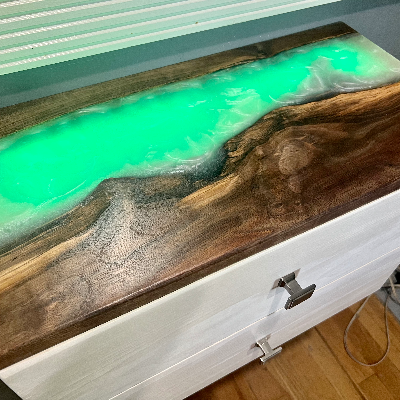 Epoxy Double Floating Nightstand