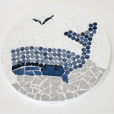 Mosaic Tile Artwork - Whale