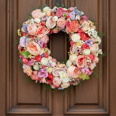 Pink Opulence Front Door Decor Wreath
