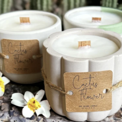 Hand Poured Cement Candles