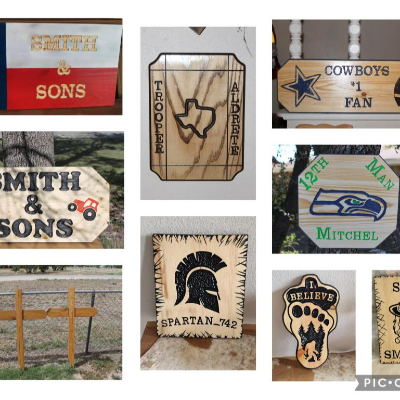 Wooden Signs, Planters, And Custom Pieces