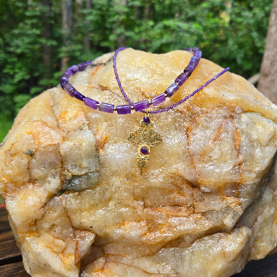 Unalome Amethyst Choker