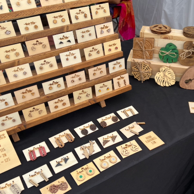 Various Engraved Wooden Earrings