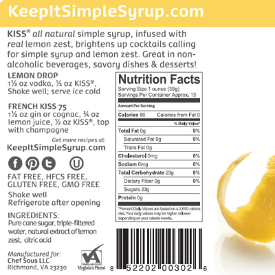 Lemon Zest-Infused Keep It Simple Syrup