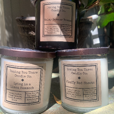 Glass Soy Wax Candle 9.5 Oz