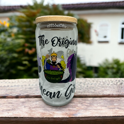 Glass Cup W/ Bamboo Lid And Glass Straw