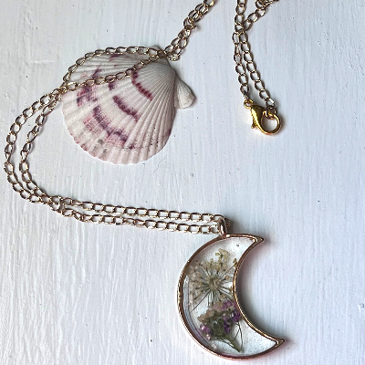 Floral Moon Necklace