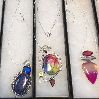 Real Gem Items Set In Silver