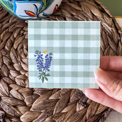 Bluebonnet Sticky Notes/Post-It Notes - Stationery