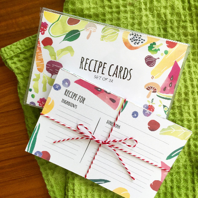 Watercolor Recipe Cards