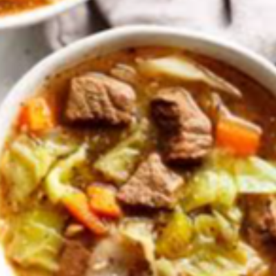 European Cabbage And Steak Soup