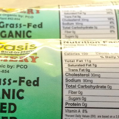 Organic, Grass-Fed Butter