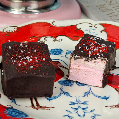 Strawberry Rose Chocolate Covered Marshmallows