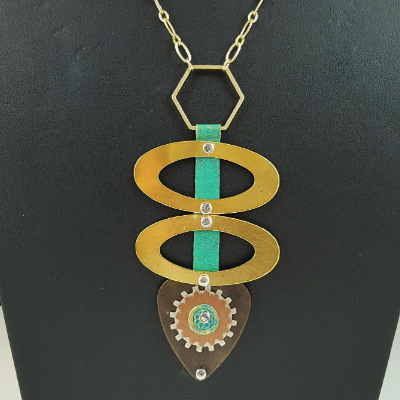 Texture, Patina'd, Riveted Pieces