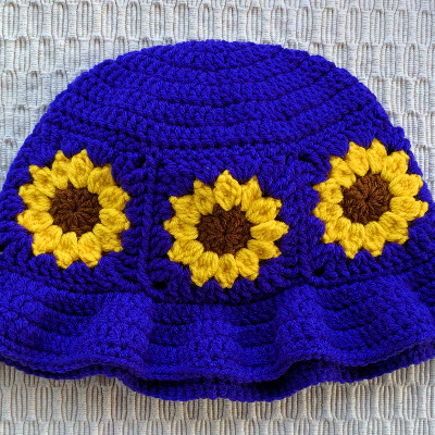 Sunflower Crochet Bucket Hat