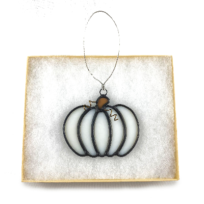 Stained Glass Pumpkin Ornament